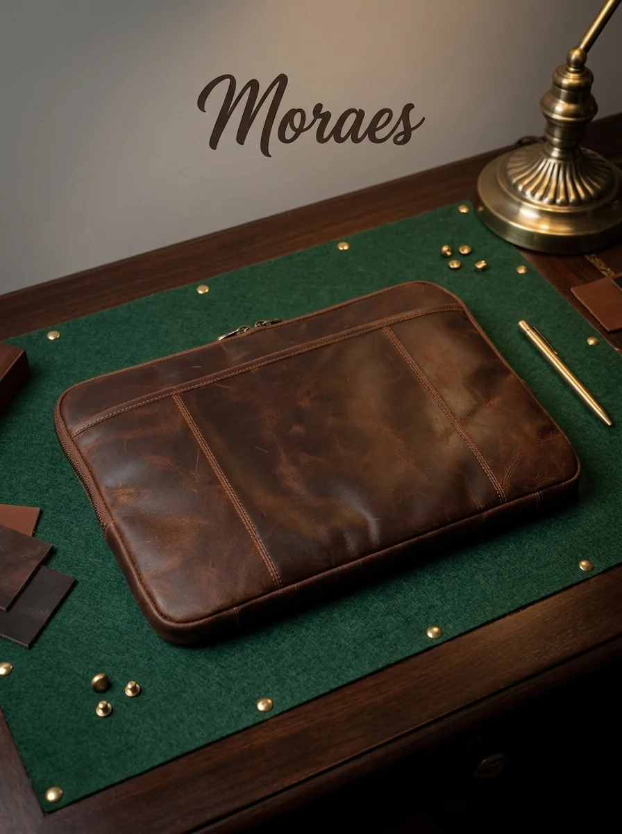 MORAES Laptop Sleeve — desk scene